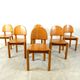 Rainer Daumiller pine wood dining chairs for Hirtshals Savvaerk set of 6, 1980s