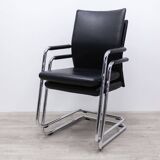 Grisberger Diagon Medium Black Leather Office Chair