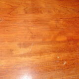 Meuble bas en angle en Pao Rosa Massif 8 Tiroirs Alcantara Bleu