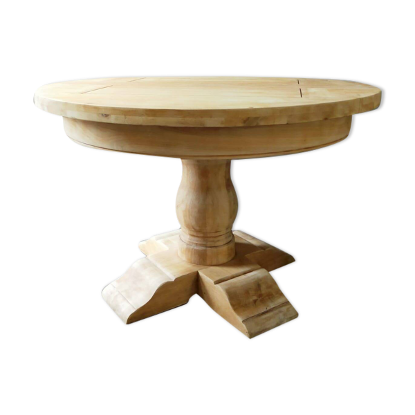 Table ronde en chêne massif
