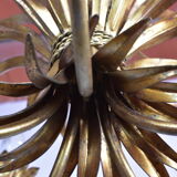 Wheat ear golden chandelier 5 branches.