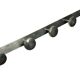 Retro 5-hook aluminum coat rack – 1970s