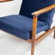 GFM-142 armchair, designed by Edmund Homa from the 70s, navy blue - 2 pieces available