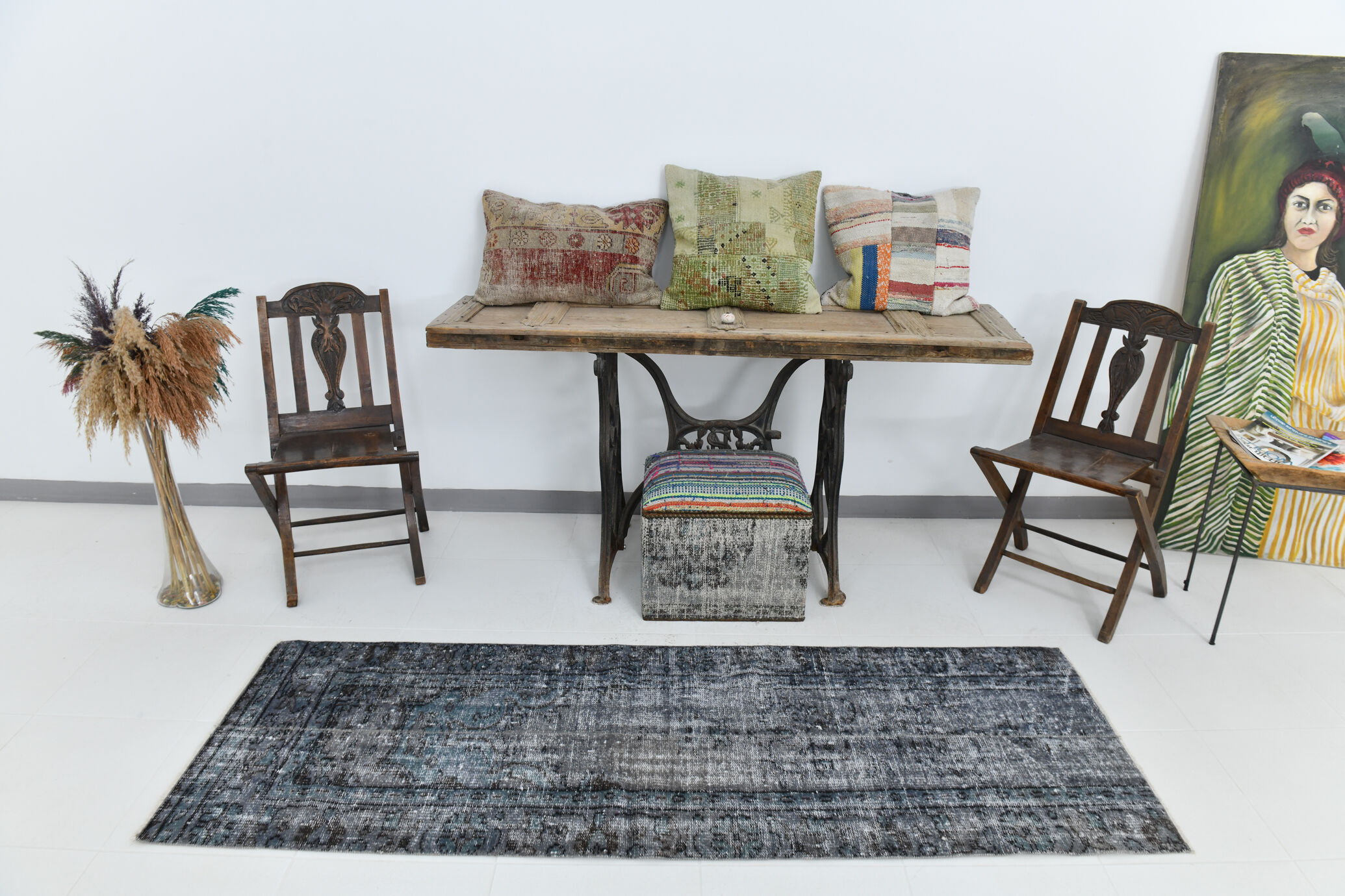 2x7 Vintage 58s Antique Runner Rug, 72x214Cm