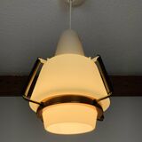 Opaline and brass suspension Scandinavian style 60s