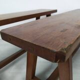 Paire de bancs de ferme