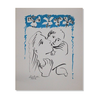 Pablo Picasso: Maternal Love, Signed Lithograph