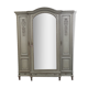 Wardrobe 3 doors, 3 drawers Louis XVI style patinated
