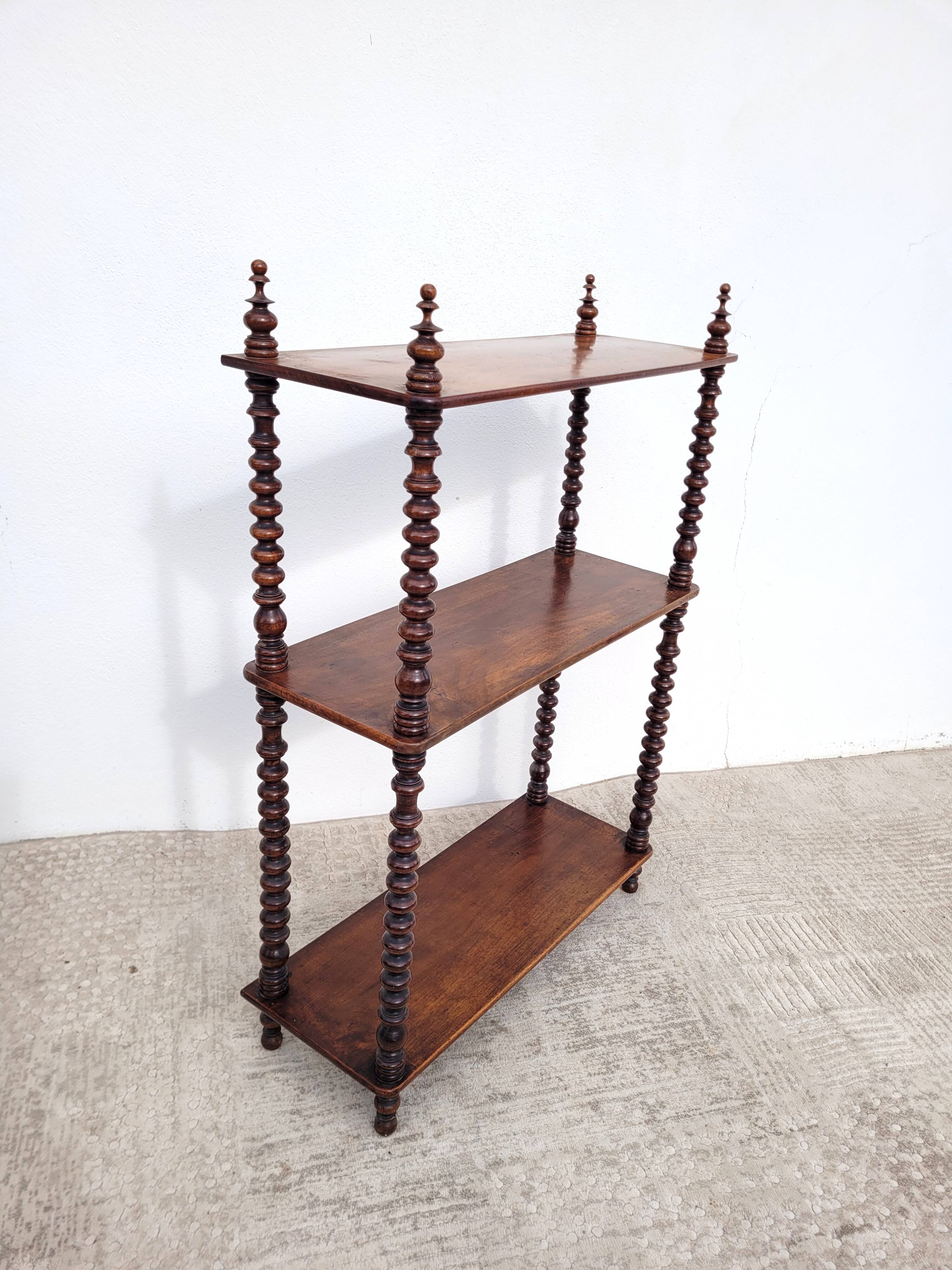 19th century shelf with walnut rosary