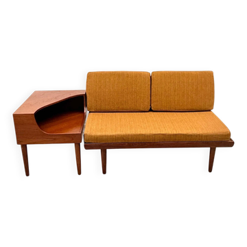 Two-seater sofa with its furniture by Tove & Edvard Kindt-Larsen for Gustav Bahus, Norway 1960.
