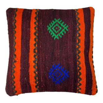 Housse de coussin en Kilim turc vintage 40x40cm