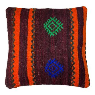 Vintage turkish Kilim cushion cover 40x40cm