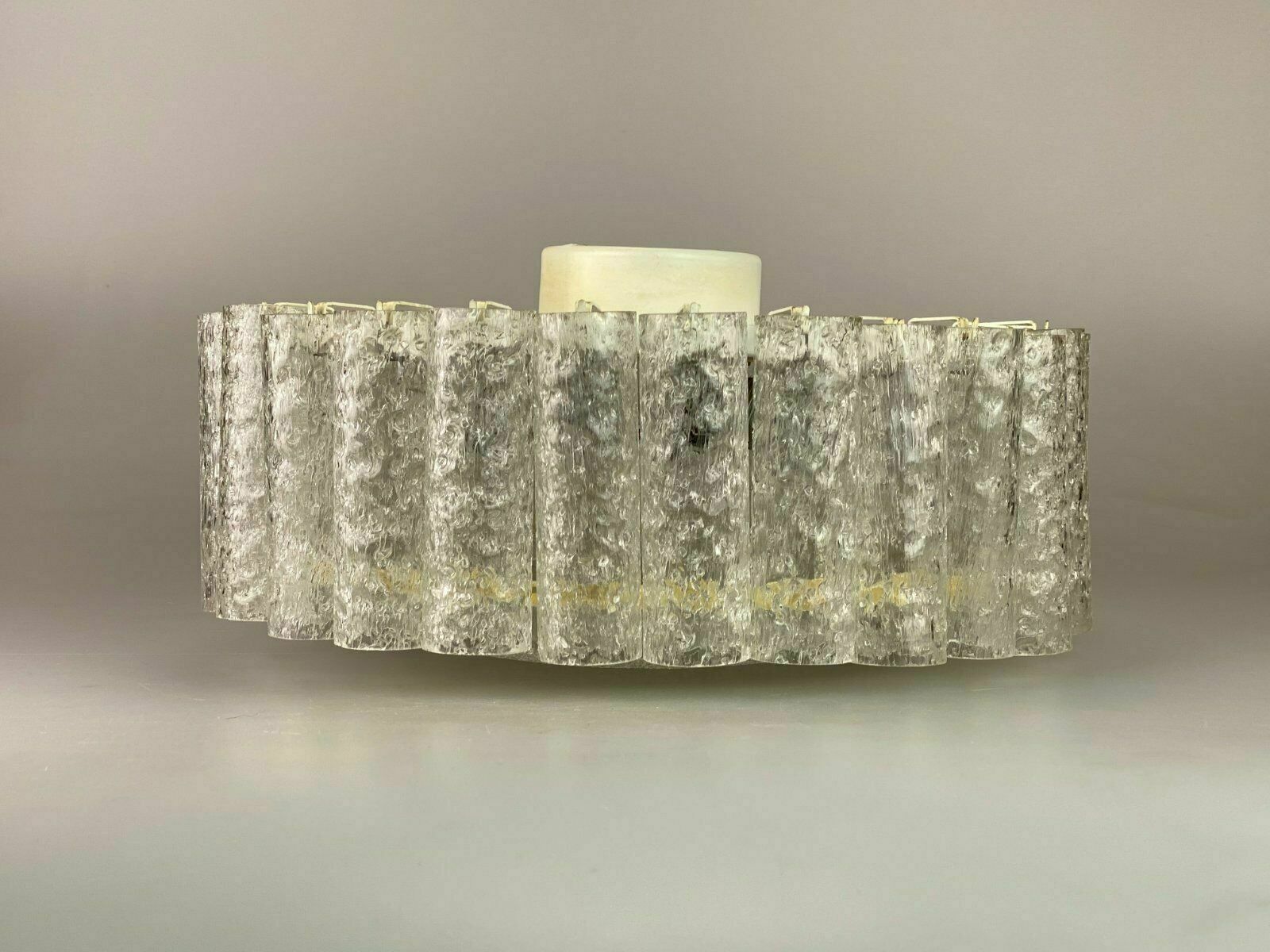 XL 60s 70s Chandelier Chandelier Doria Brass Glass Space Age Design 60s