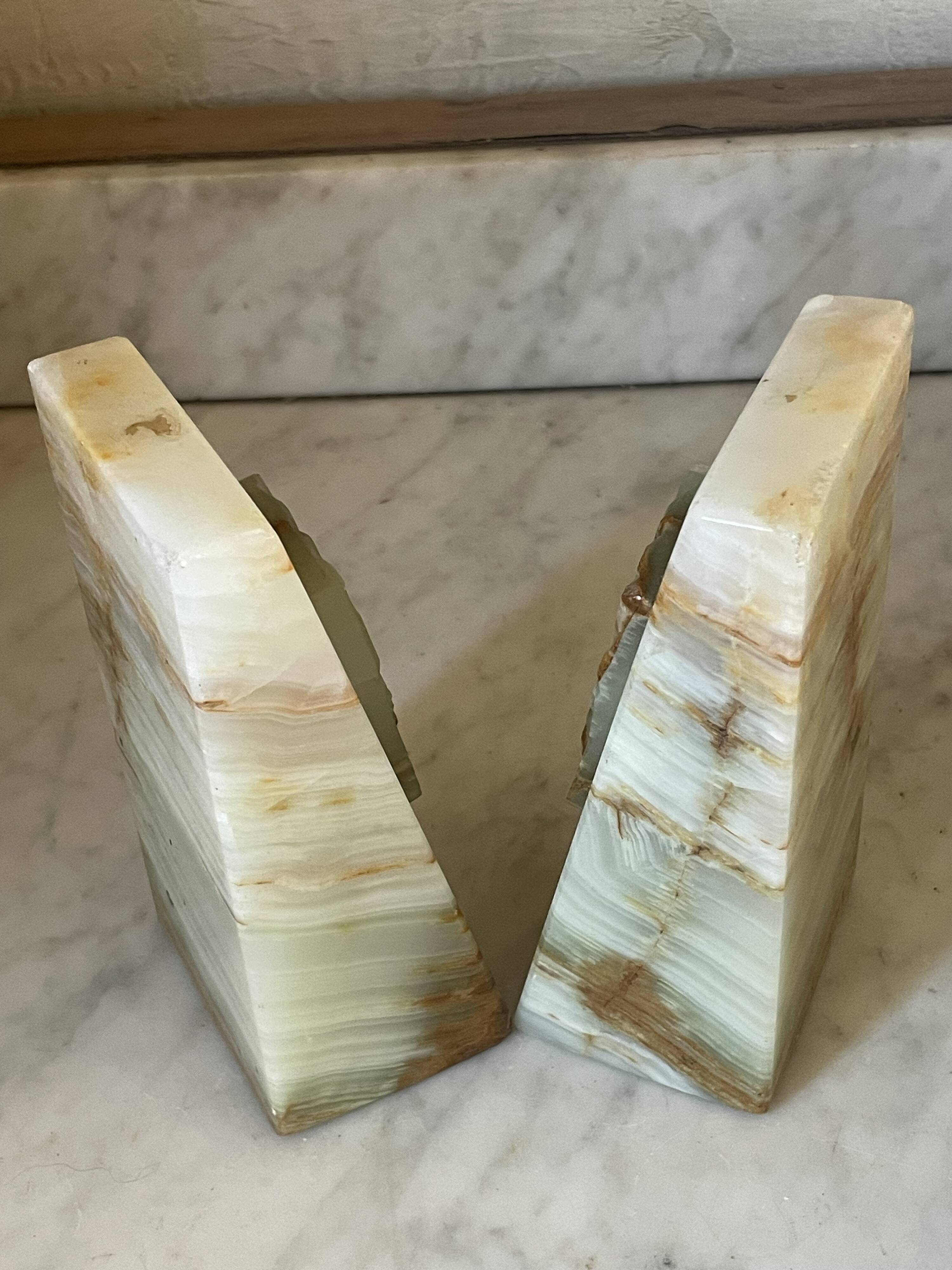 pair of Art Deco onyx bookends