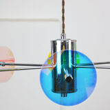 Vintage Italian Chrome Lamp Duo, 70s