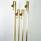 Mid-Century Brass and Wood Coat Rack. Italy 1970s