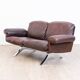 Brown leather 2-seater sofa by De Sede, model DS 31, vintage 1960s.