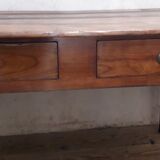 Table d’office L140,5xP80cm XIX° 2 tiroirs
