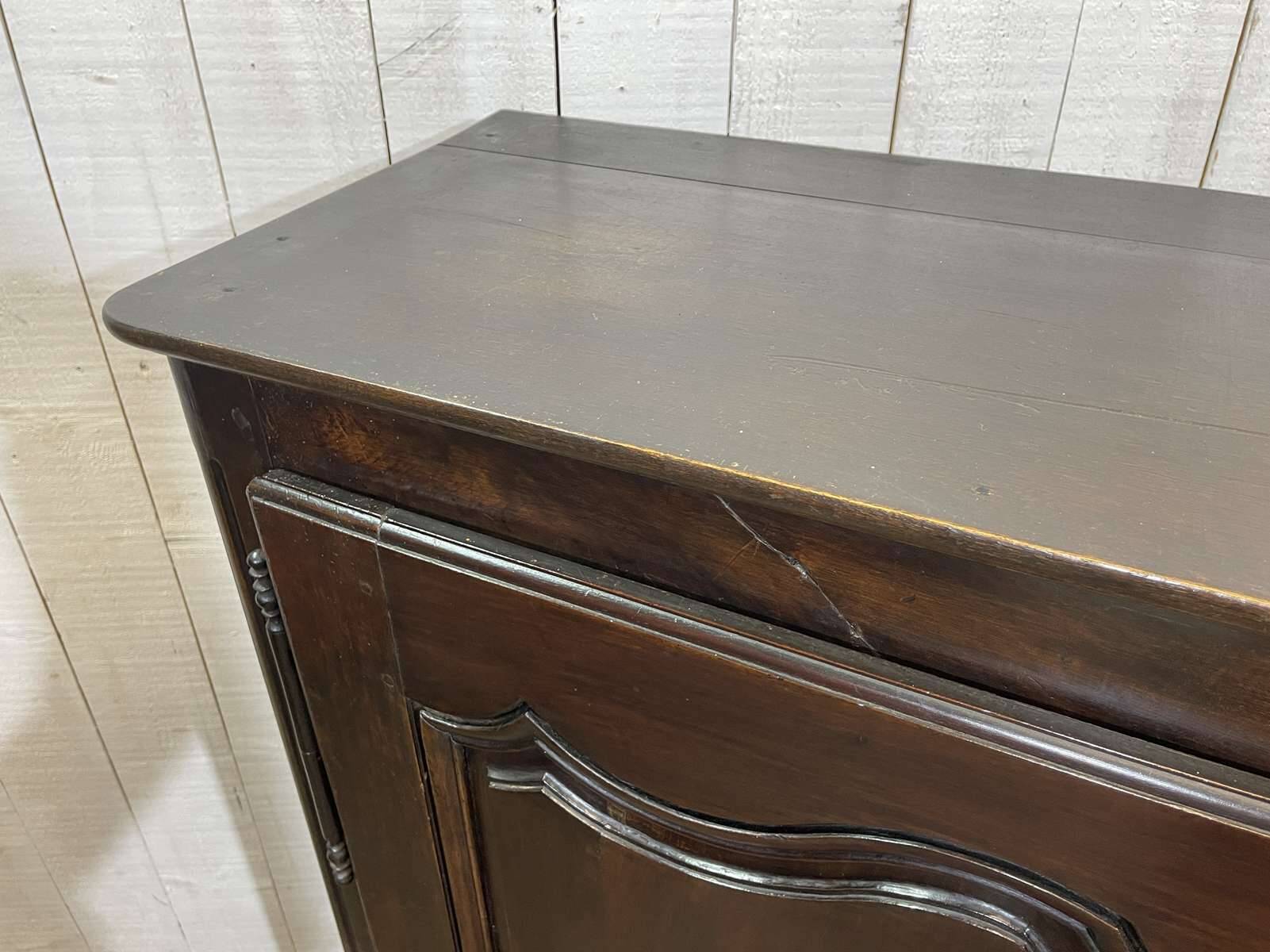 Louis XV style low cabinet in walnut, 19th century