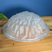 Old Degué Compiegne Chandelier Art Deco suspension white glass paste Numbered
