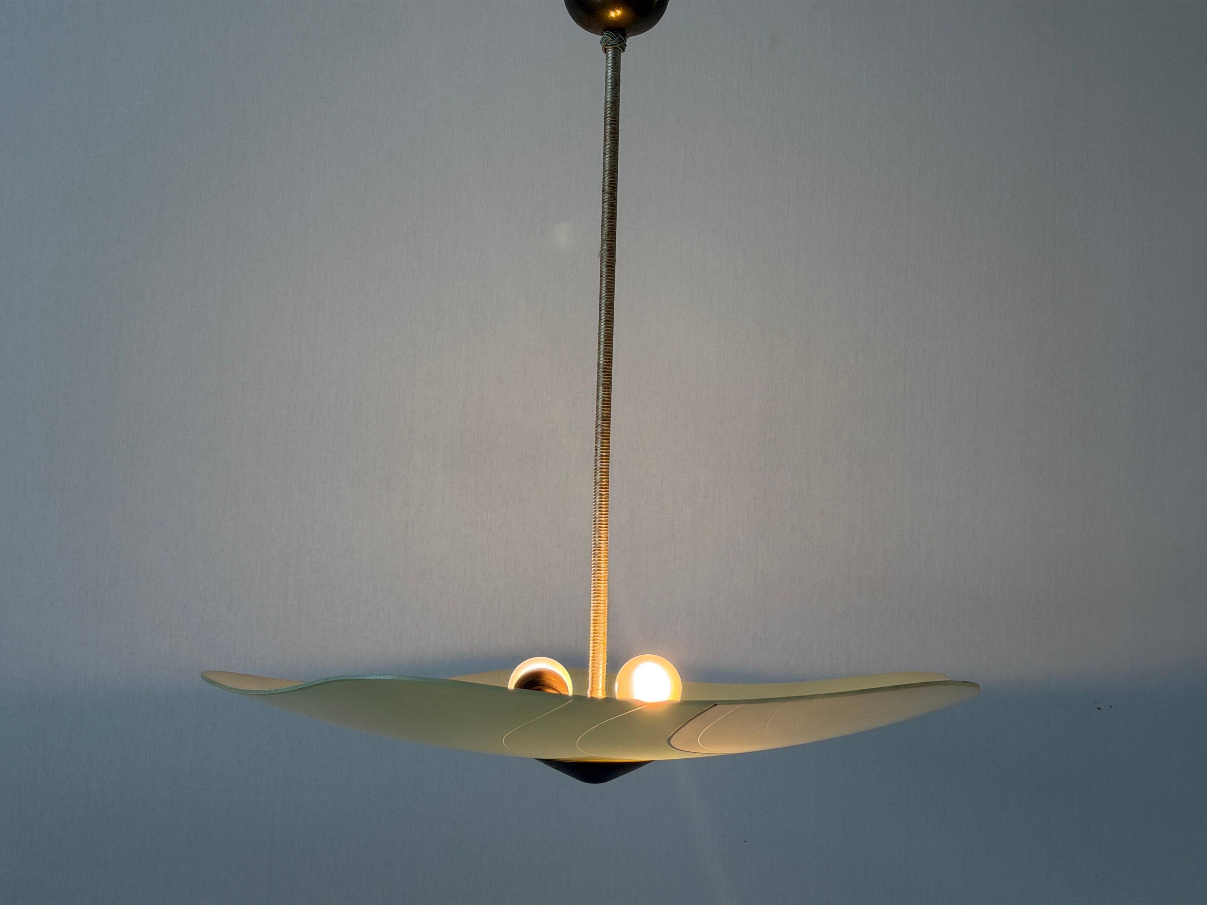Art Deco pentagonal green glass ceiling light, 1940s, Germany