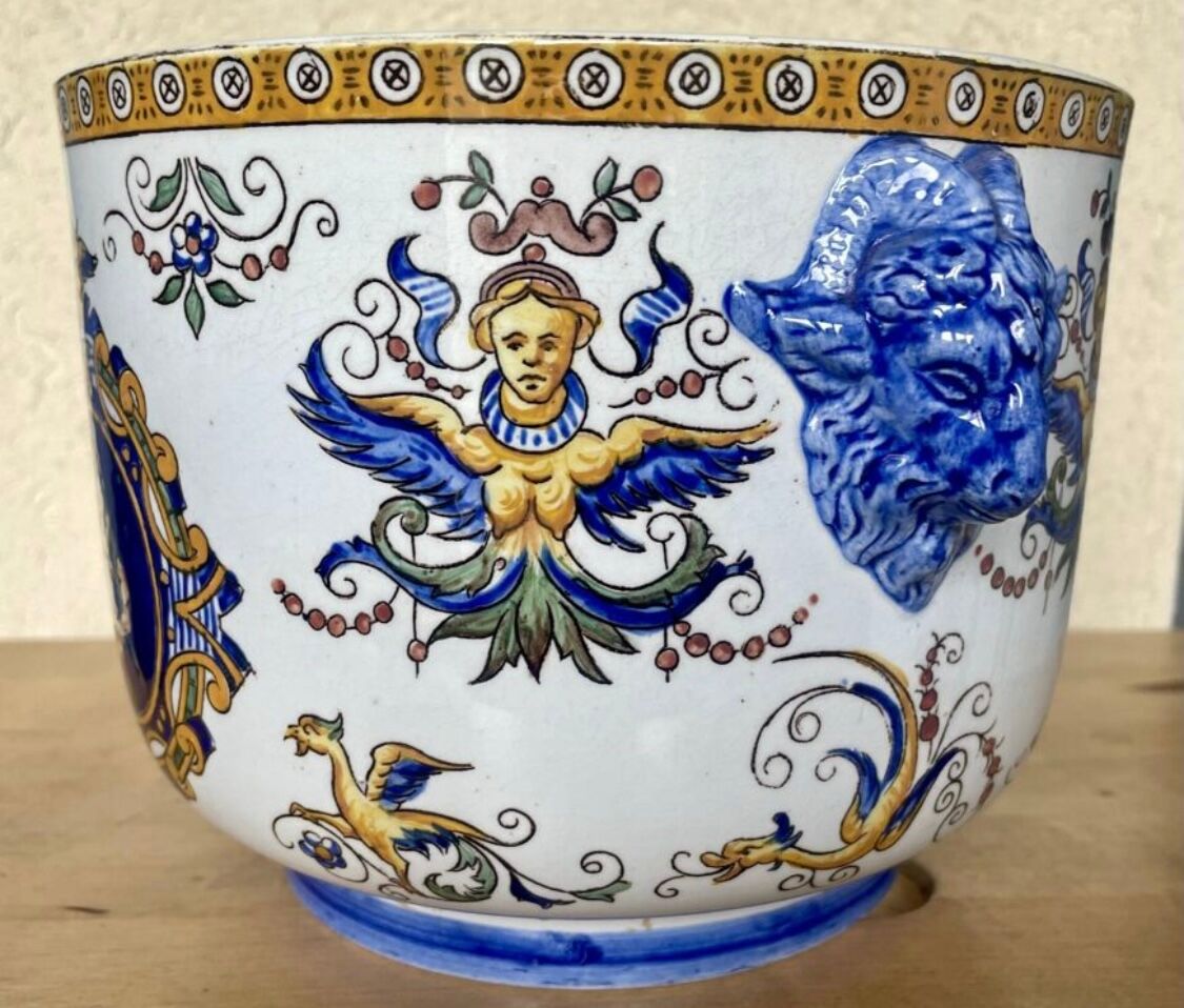 Gien porcelain planter