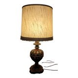 Vintage 1960s Venetian lamp – wooden base – Total height: 1.00 m