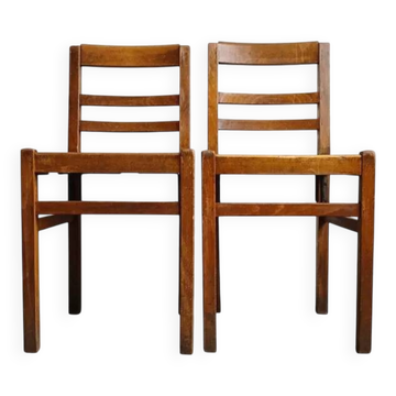 2 bistro chairs reconstructed in the style of René Gabriel 1945