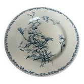 Assiette plate en terre de fer modèle Marguerite, KetG Luneville