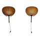 Pair Of Ingo Maurer Uchiwa III Wall Lamps For M-Design, 1973