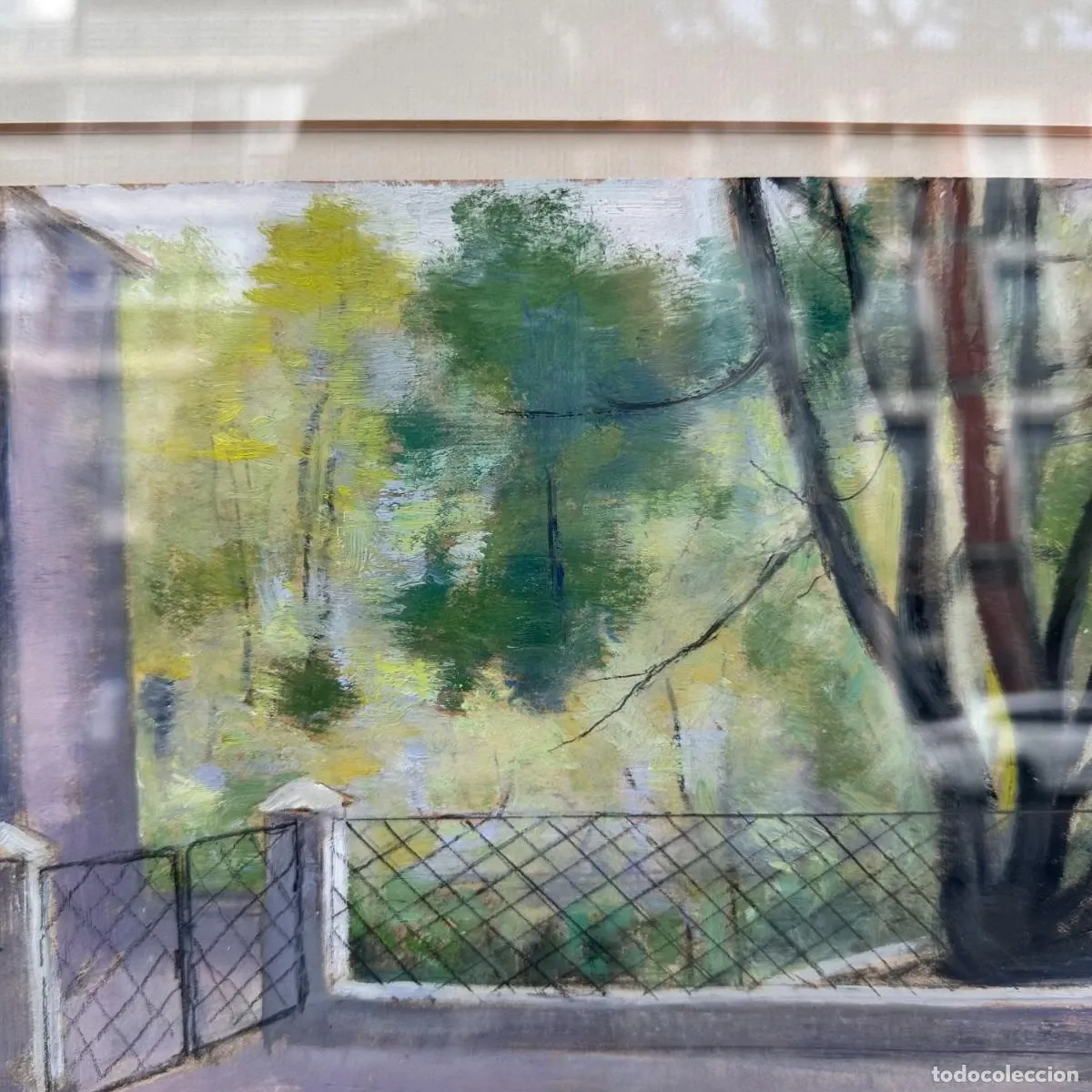 Mixed media on panel "Landscape of Brazil", Timoteo Pérez Rubio, 20th century - Brazil