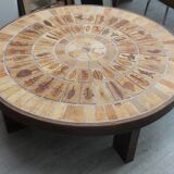Round coffee table signed capron