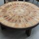 Table basse ronde signée capron