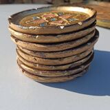 Eight Venetian Florentine coasters