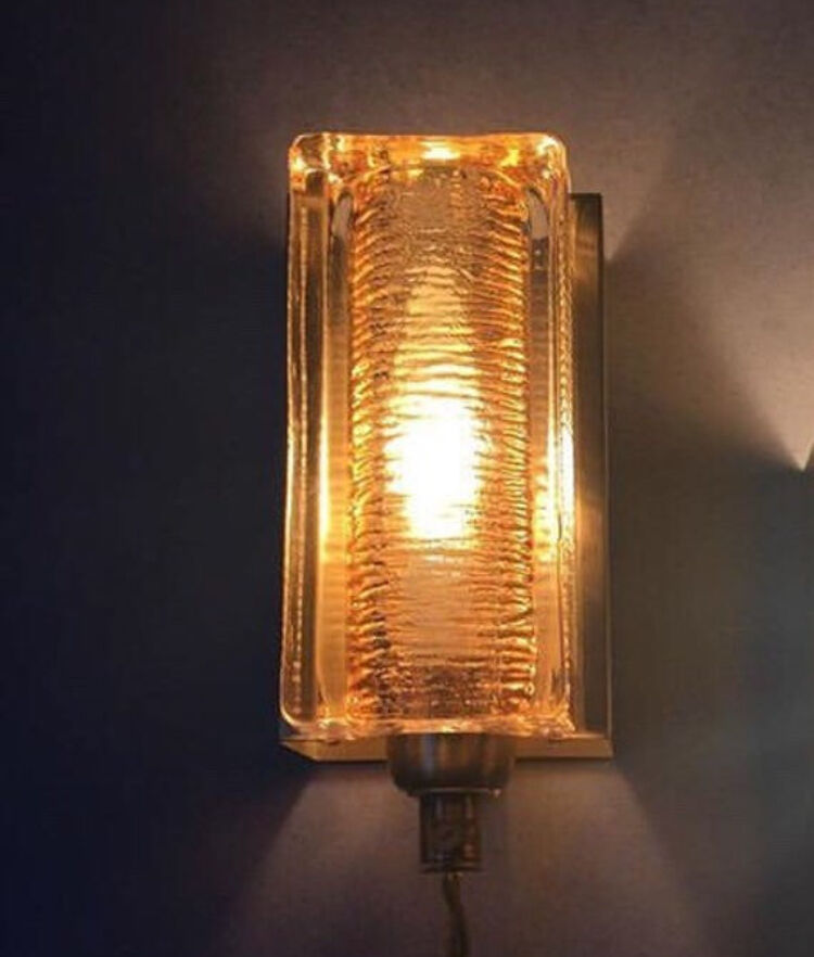 Applique scandinave en cristal et le laiton