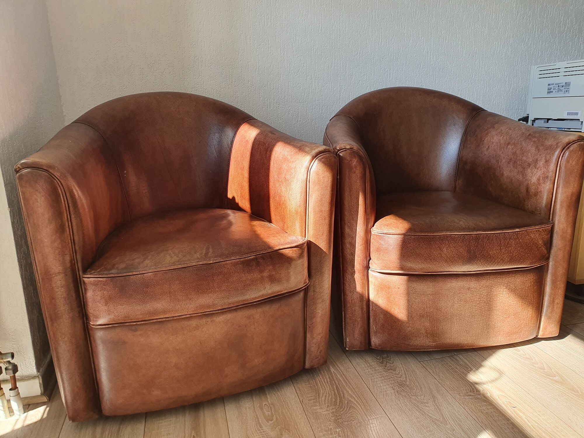 Armchair Club leather Havana Vintage Smoking room