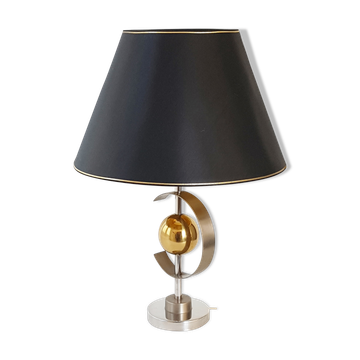 Lampe de table boule dorée 1970