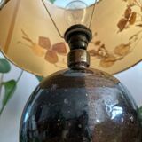 Sandstone ball lamp by Guy Baudat, vintage ceramic