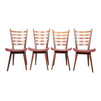 Chaises échelle vintage en bois de teck, 1960
