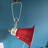 Bedside lamp clamp metal red