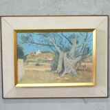 Ove Olson ( 1903-1975 ), Swedish Modern Painting, 1974, Oil on Canvas, Framed.