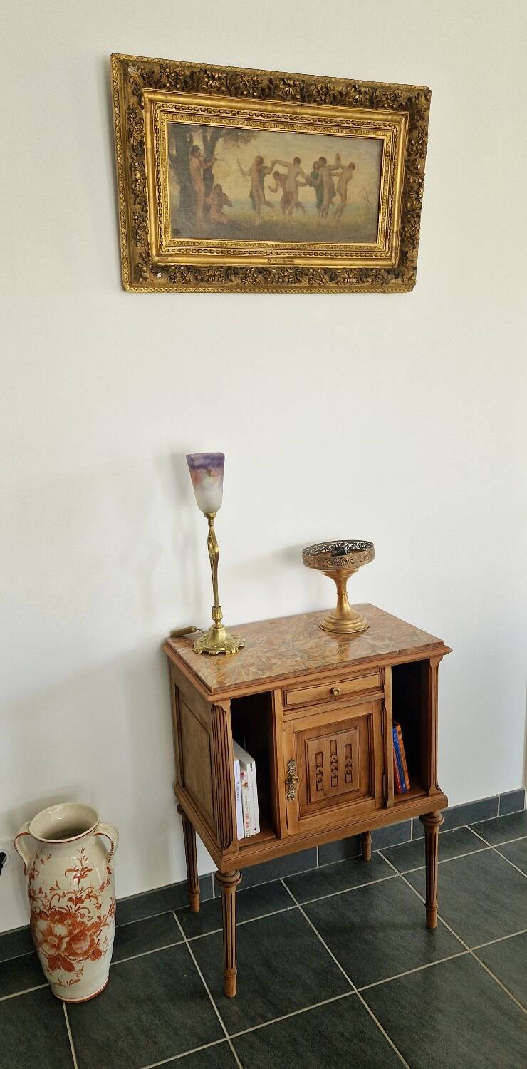 Louis XVI style wood and marble furniture