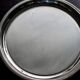 Vintage round silver-plated metal serving tray - Bistro style