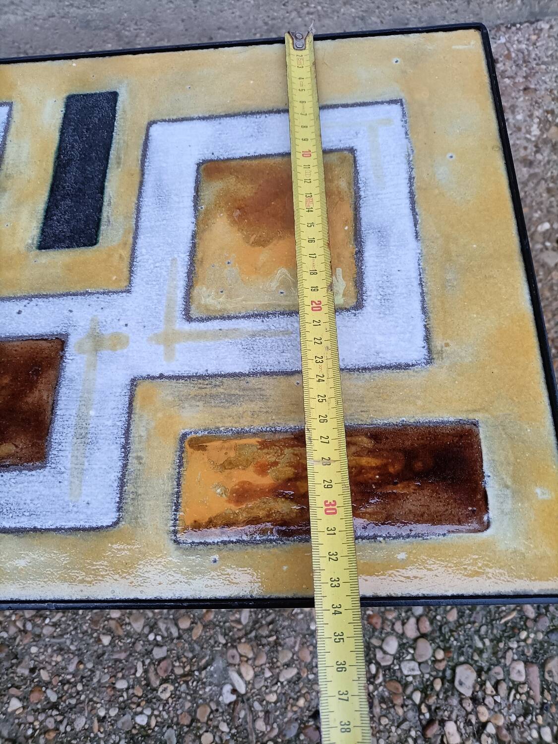 Vallauris coffee table in enamelled lava MJR