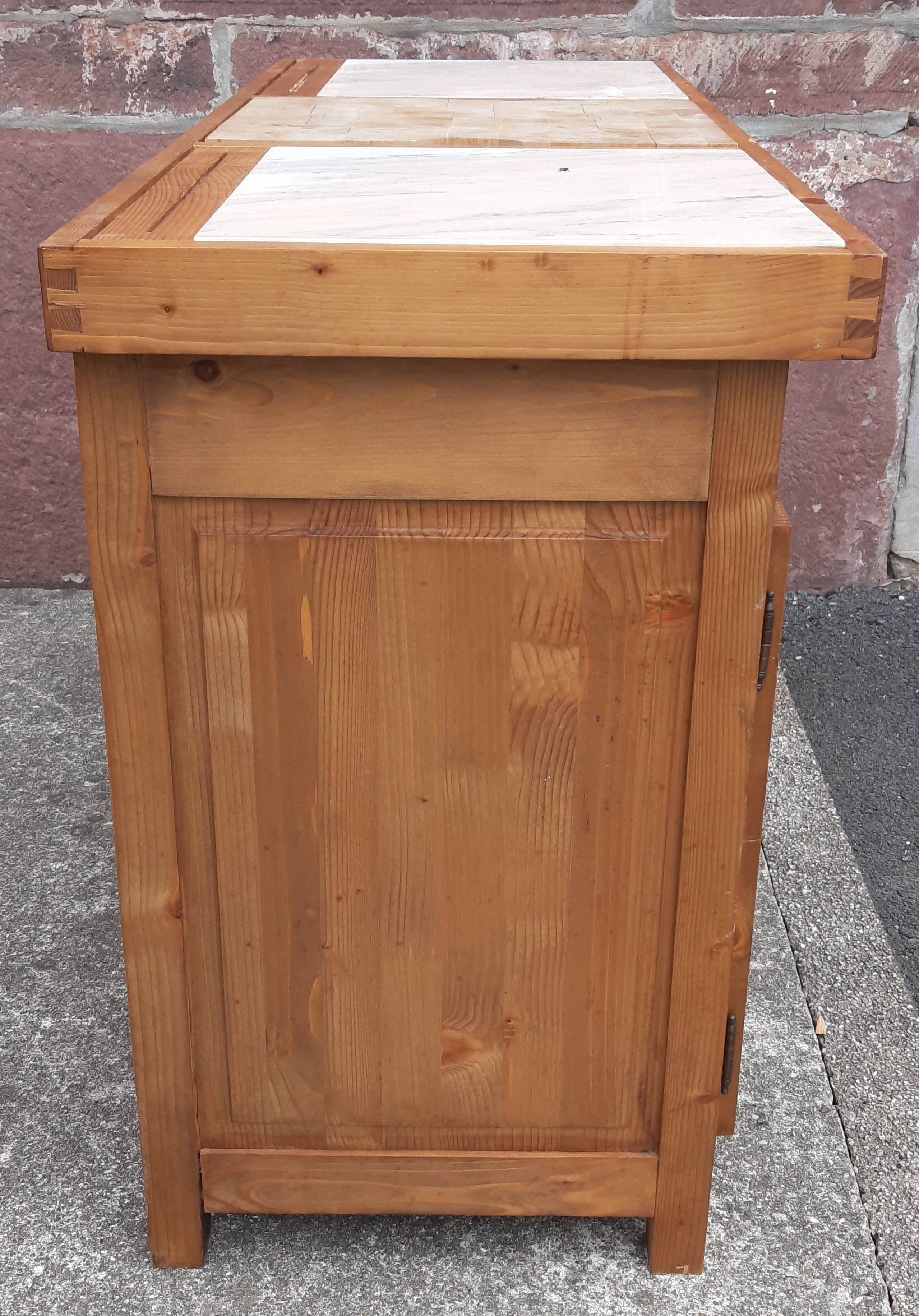 Buffet de cuisine - Billot - Table de boucher