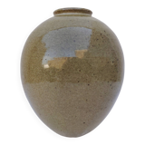 Vintage signed glazed stoneware vase.