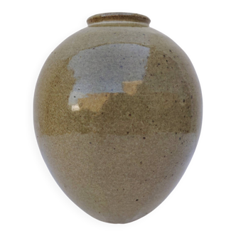 Vintage signed glazed stoneware vase.