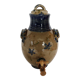 Old belly vinegar in beige and blue enamelled gres
