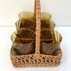 1970s rattan glass holder