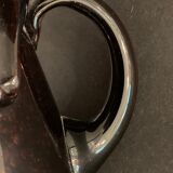 Biot blown and bubbled glass case candlestick